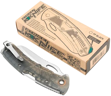 Strike Industries K1TP K1, Folding Knife, 3.51" AUS-8A SS Blade, Smoke Textured Polymer Handle, Includes Pocket Clip