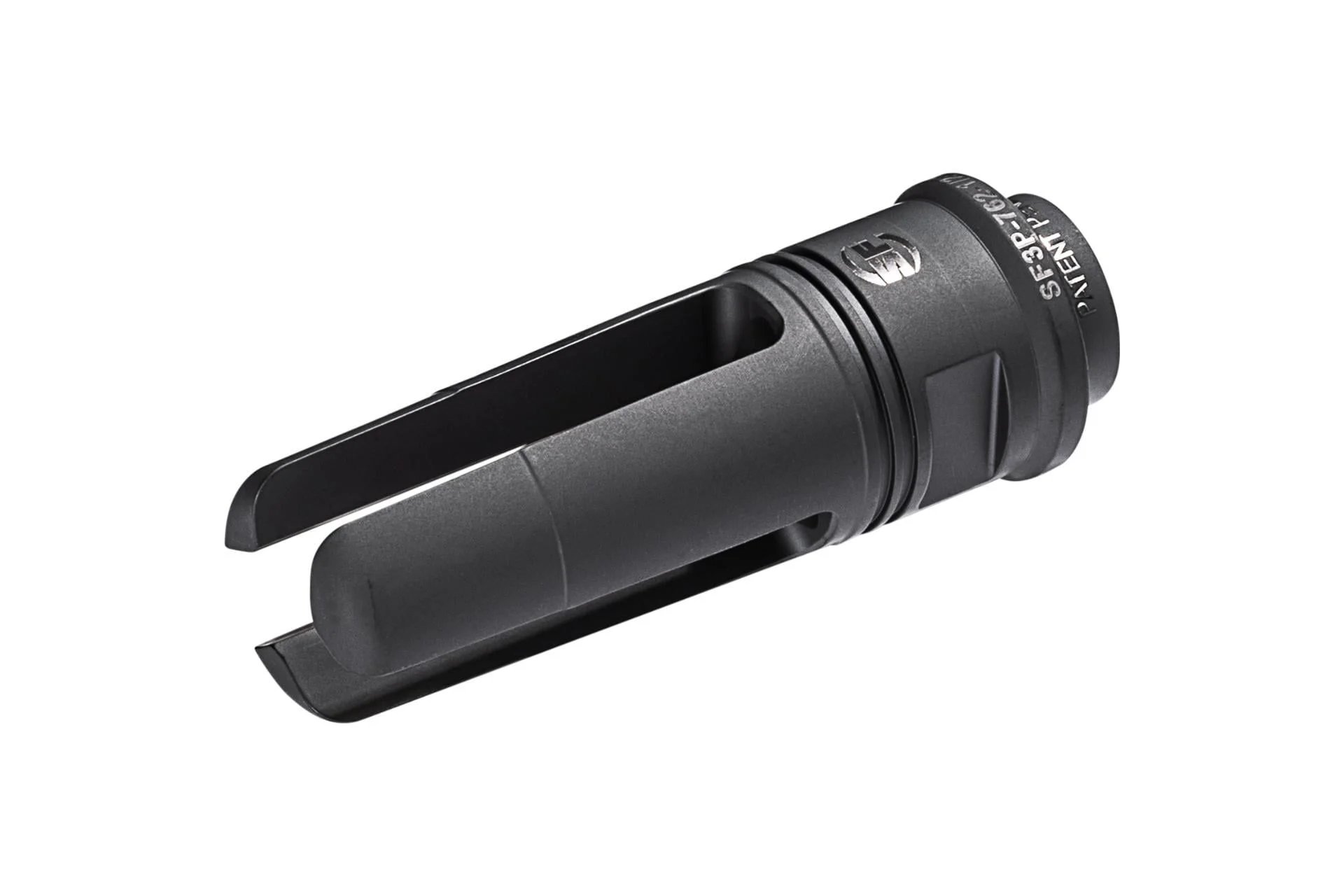 SureFire SF3P762 SOCOM 3-Prong Flash Hider Black DLC Stainless Steel with 5/8"-24 tpi Threads & 2.60" OAL for 7.62x51mm NATO AR-10 - SF3P-762-5/8-24