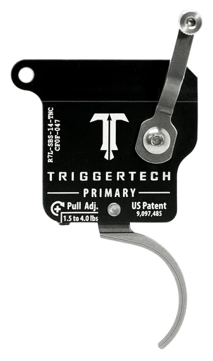 TriggerTech Primary, Single-Stage Traditional Curved Trigger, 1.50-4 lbs Draw Weight, Remington 700 Left