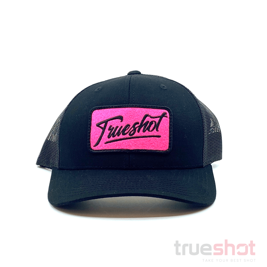 True Shot - Pink Patch - Black - Trucker Hat