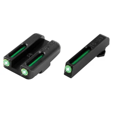 TruGlo Brite-Site TFO, Fiber Optic Handgun Sight, Green, Fits Glock 42/43