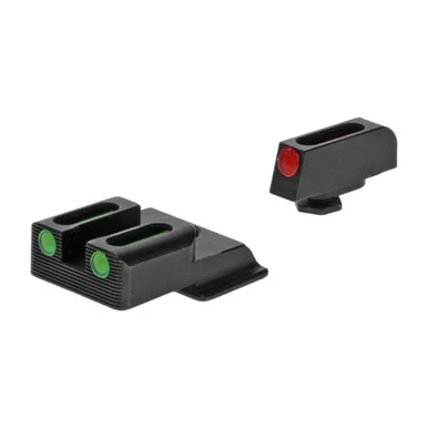 TruGlo Fiber Optic Sight Set, Red Front Green Rear, Matte Black