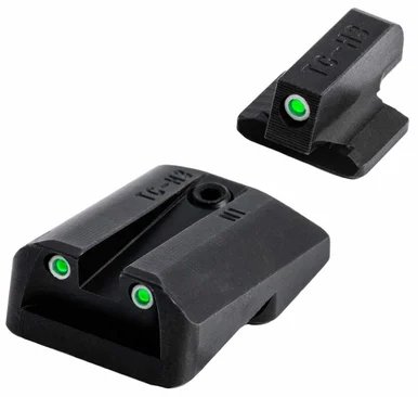 Truglo TG231N3, Green Tritium Front Sight, Green Tritium Rear Sight, Black