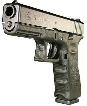 Glock 22 Standard Pistol PI2250201, 40 S&W, 4.49 in, Polymer Grip, Black Finish, Fixed Sights, 10 Rd