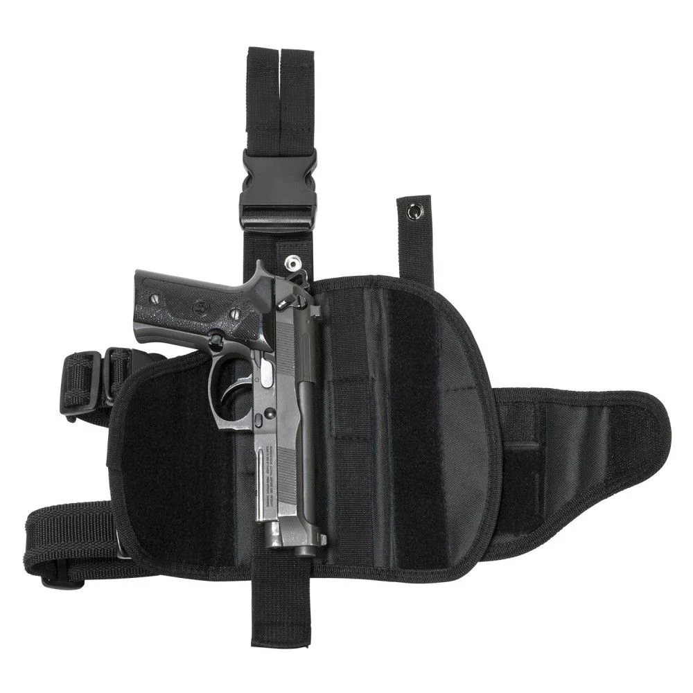 VISM Right handed Drop Leg Tactical Holster - Black - CVDLHOL2955B