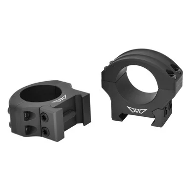 Warne HyperLite Rings, 1" Low, Matte Black