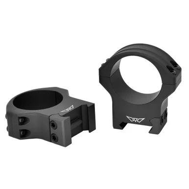 Warne HyperLite Rings, 34mm High, Matte Black Finish