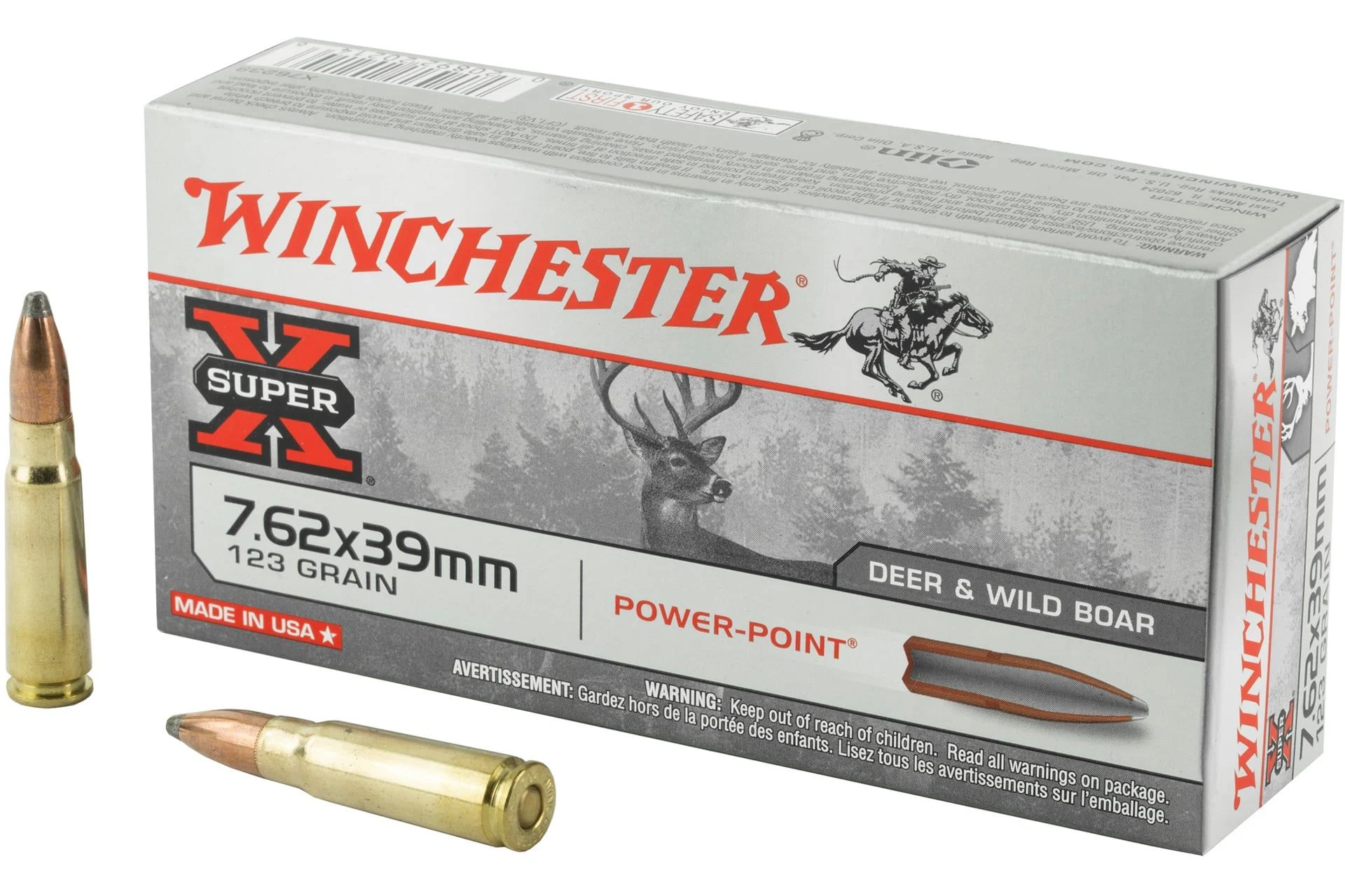 WIN 7.62X39 123GR PPT 20RD - X76239