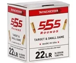 Winchester 22 Long Rifle Ammo 36 Grain Plated Lead Hollow Point - 22LR555HP