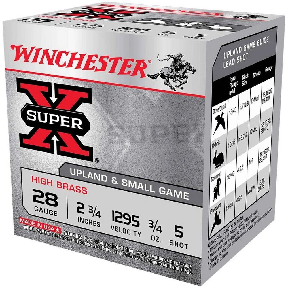 WINCHESTER 28G SPR X UPLAND #5 3/4OZ Shotgun Ammo - 25 Rounds - WINCX285