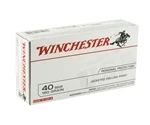 Winchester 40 S&W Ammo 180 Grain Jacketed Hollow Point - USA40JHP