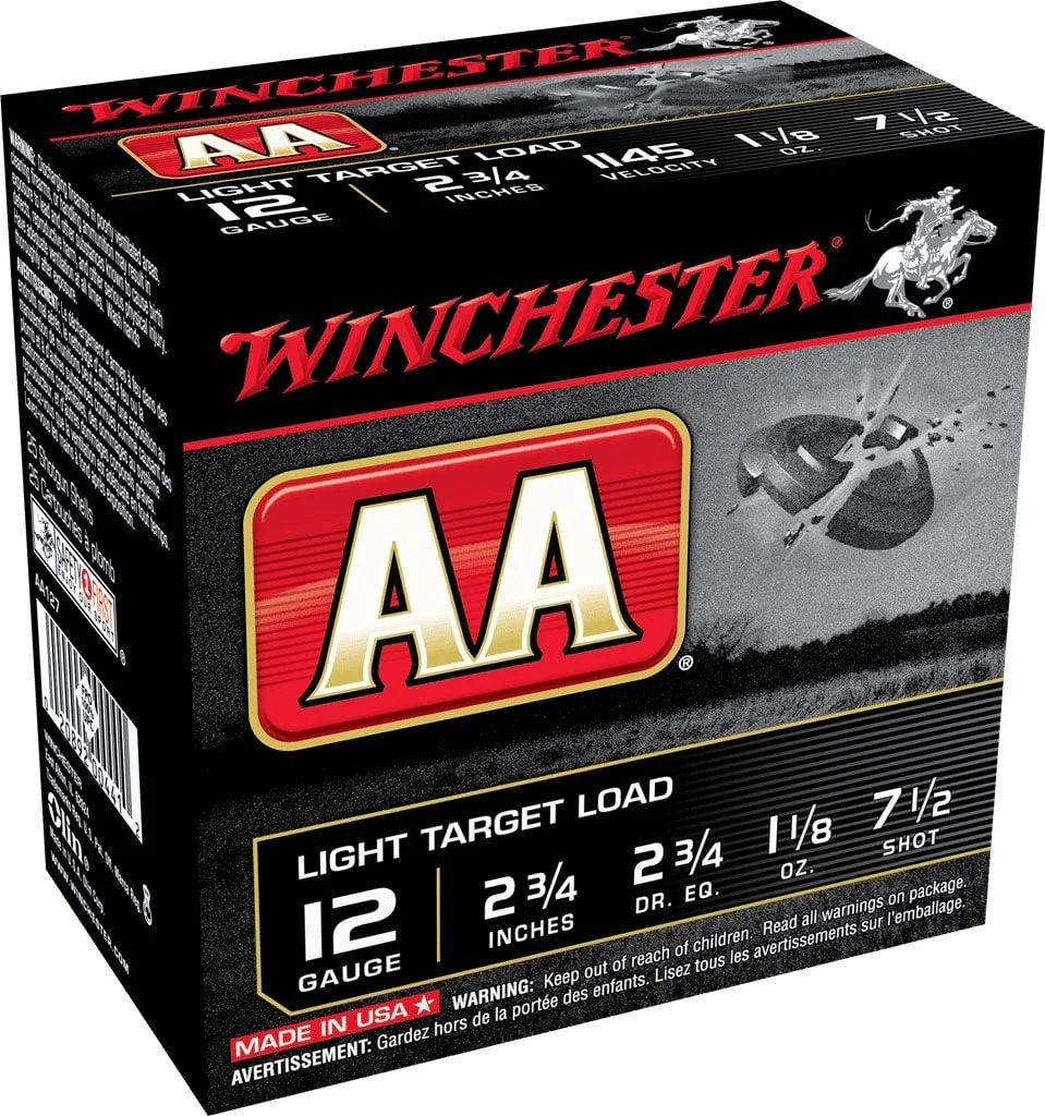 Winchester Ammo AAL127 AA Xtra-Lite 12 Gauge 2.75" 1 oz 7.5 Shot Shotgun Ammo - 25 Rounds - AAL127