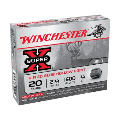 WINCHESTER AMMO Super-X 20Ga Foster Slug Shotgun Shells (X20RSM5VP)