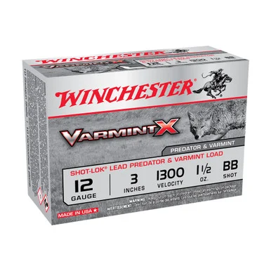 WINCHESTER AMMO Varmint X 12Ga 3in Shot-Lok Shotgun Shells (X123VBB)