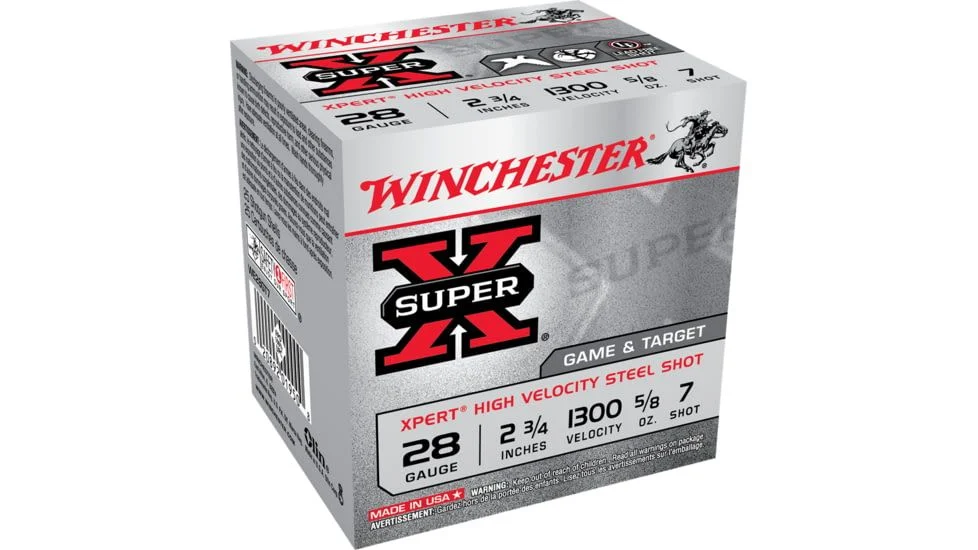 Winchester Ammo WE28GT7 Super X Xpert High Velocity 28 Gauge 2.75" 5/8 oz 7 Shot Shotgun Ammo - 25 Rounds - WE28GT7