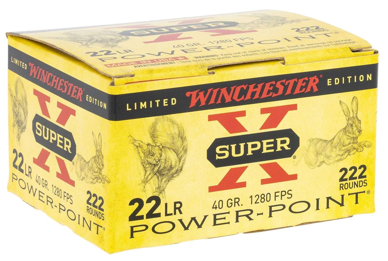 Winchester Ammo X22LRPPB Super X 22 LR 40 gr Plated Hollow Point 222 Rimfire Ammo - 222 Rounds - WNX22LRPPB