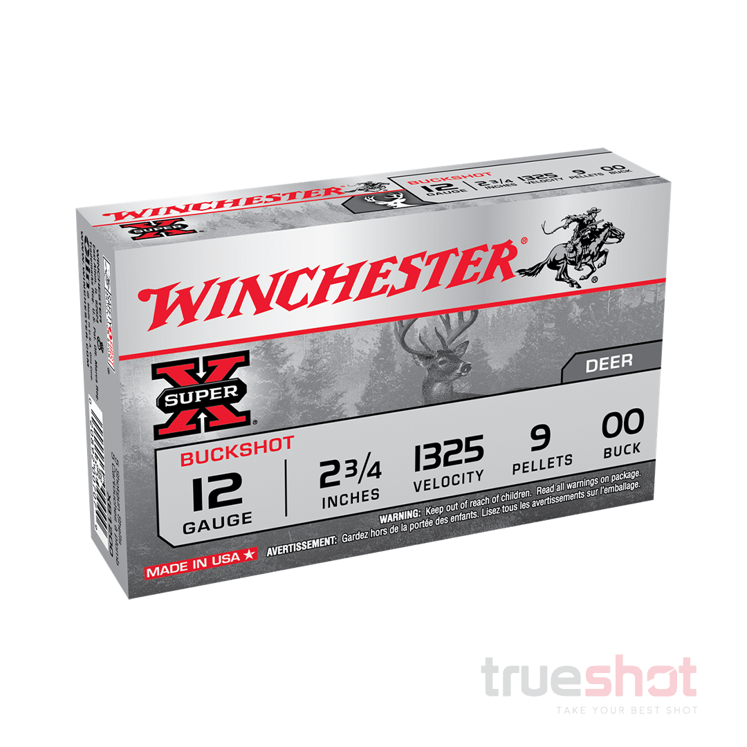 Winchester - Super-X - 12 Gauge - #00 Buck Shot - 2.75" - 9 Pellet - 1325 FPS