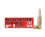 Winchester Super-X Power Max 243 Winchester 100 Grain Bonded Protected Hollow Point