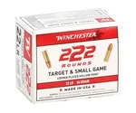 Winchester USA 22 Long Rifle Ammo 36 Grain Plated Hollow Point - 22LR222HP