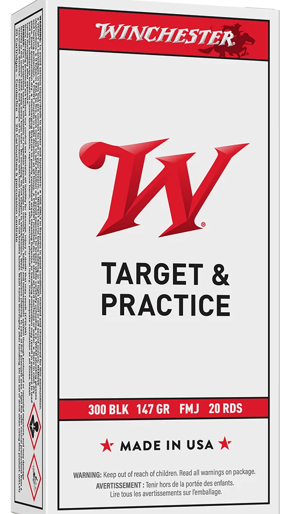 Winchester USA 300 AAC Blackout Ammunition 147 Grain Full Metal Jacket - USA300B147