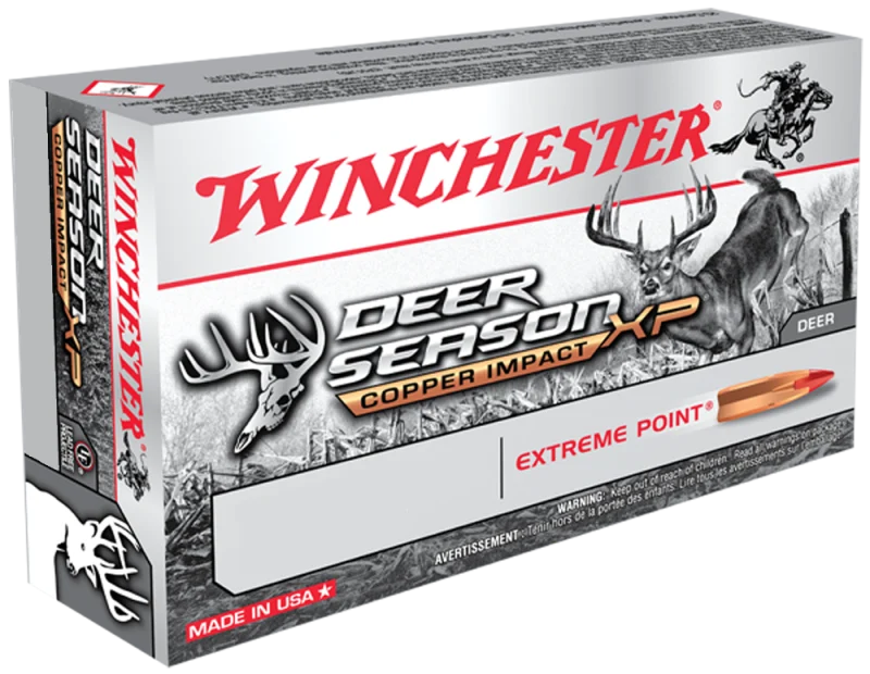 Winchester Ammo Copper Impact 300 Win Mag 150 gr Extreme Point Copper (Lead Free) - Brass Casing Rifle Ammo - 20 Rounds - WINCX300CLF