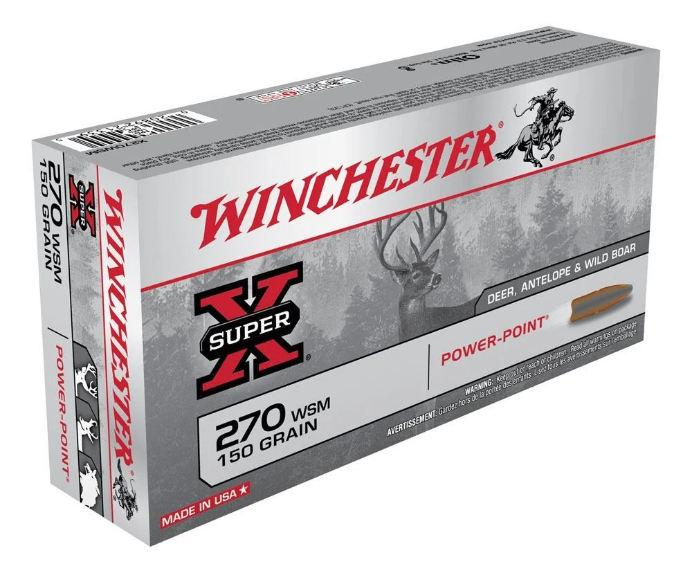 WINCHESTTER X270WSM POWER-POINT 270WSM 150GR Rifle Ammo - 20 Rounds - X270WSM