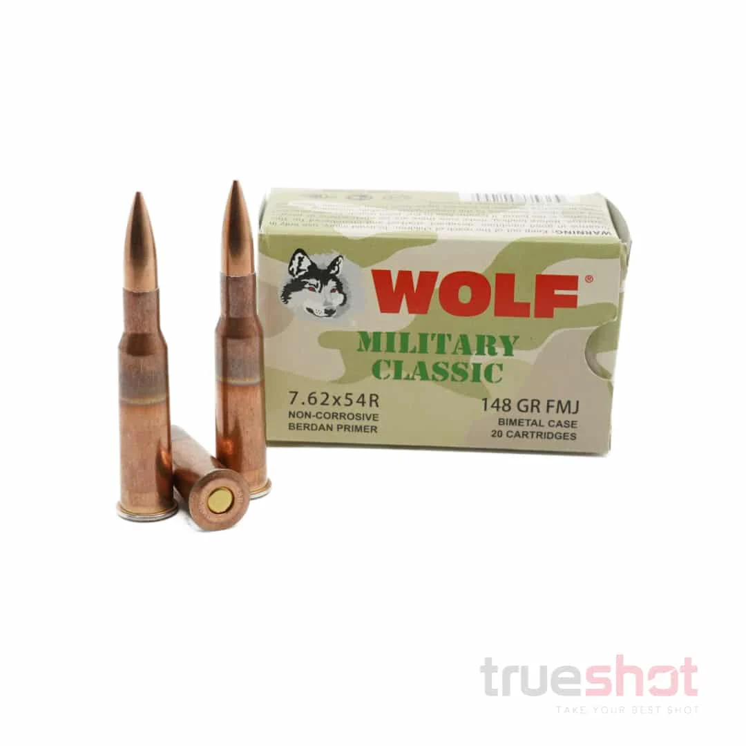Wolf - Military Classic - 7.62x54R- 148 Grain -FMJ