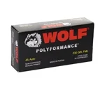Wolf Polyformance 45 ACP AUTO Ammo 230 Grain FMJ Steel Case
