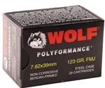 Wolf Polyformance 7.62x39mm Ammo 123 Grain Full Metal Jacket - 762BFMJ
