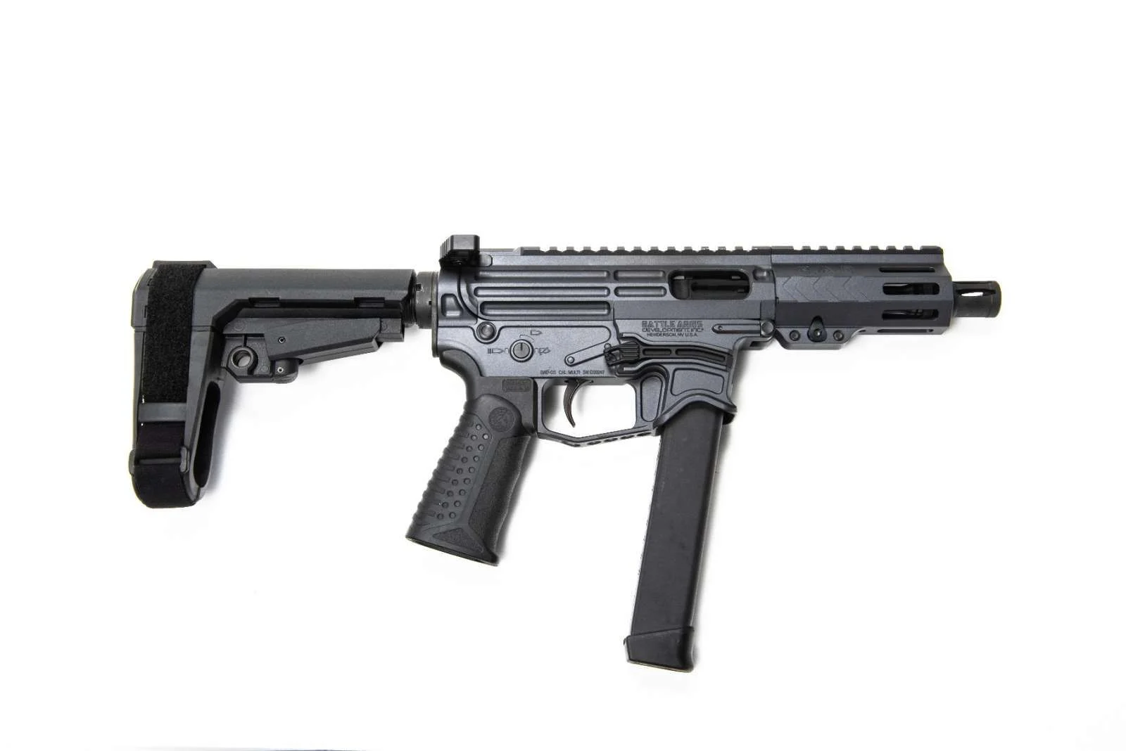 Battle Arms Xiphos 9P 4.5" 9MM 33rd Semi-Auto AR Pistol - Combat Grey - XIPHOS-005