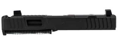 Zaffiri Precision ZPS.B, Glock 19 Gen 3 Complete Upper Kit, 9MM, Optics Ready Slide, RMR Footprint, Gold Titanium Nitride Finish, HD Fiber Sights, Cerakote Finish, Armor Black