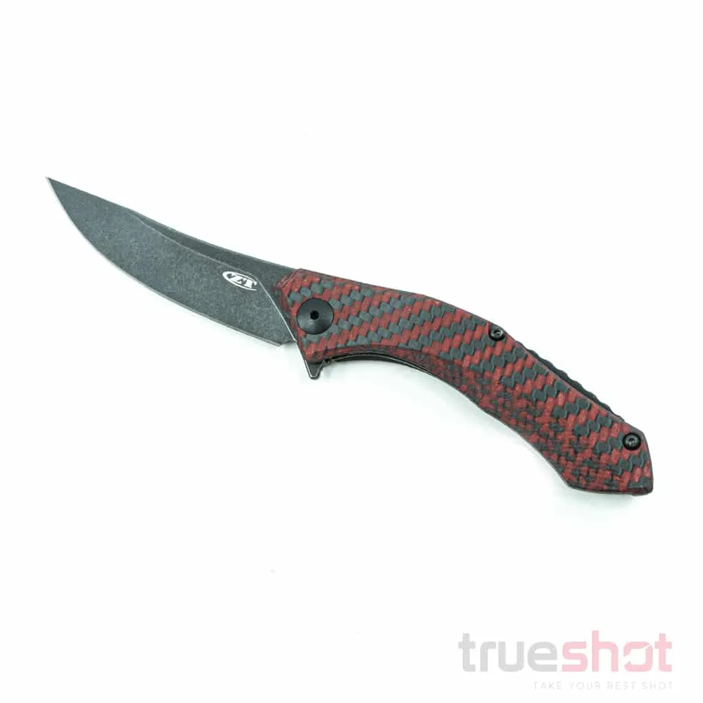 Zero Tolerance - 0460RDBW - Black, Red Carbon Fiber - CPM 20CV - 3.25"